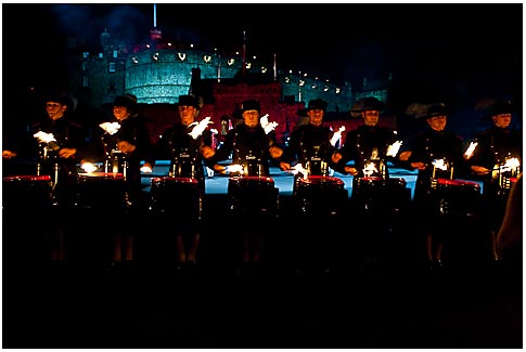 Top Secret Drum Corps from Switzerland Top Secret Drum Corps from Switzerland with lighted drum sticks