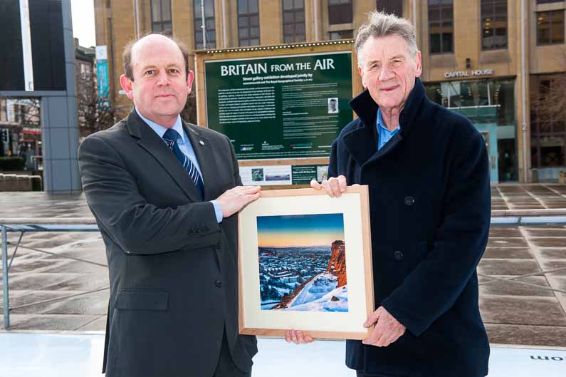 Michael Palin launches Britain from the Air 2013, Edinburgh